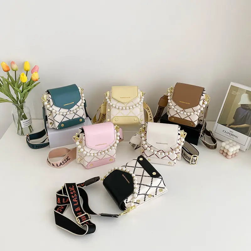Women's Pearl Crossbody Bag Cream White 2024 - Image 8