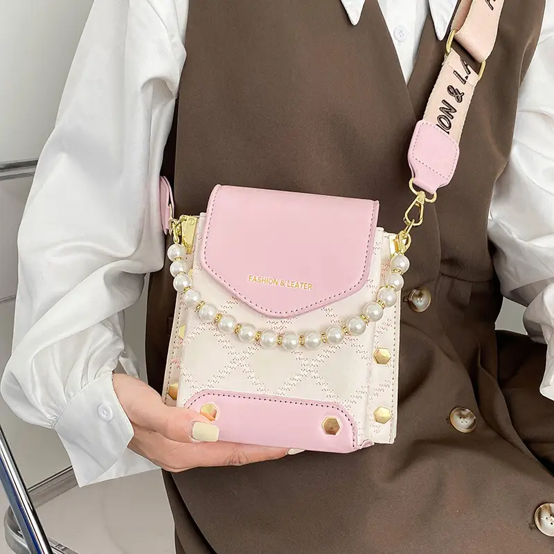 Women's Pearl Crossbody Bag Cream White 2024 - Image 10