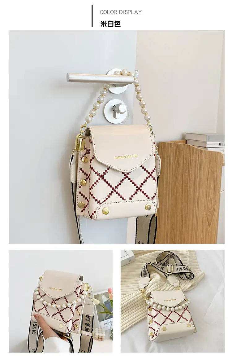 Women's Pearl Crossbody Bag Cream White 2024 — feature 17