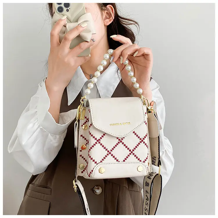 Women's Pearl Crossbody Bag Cream White 2024 — feature 35