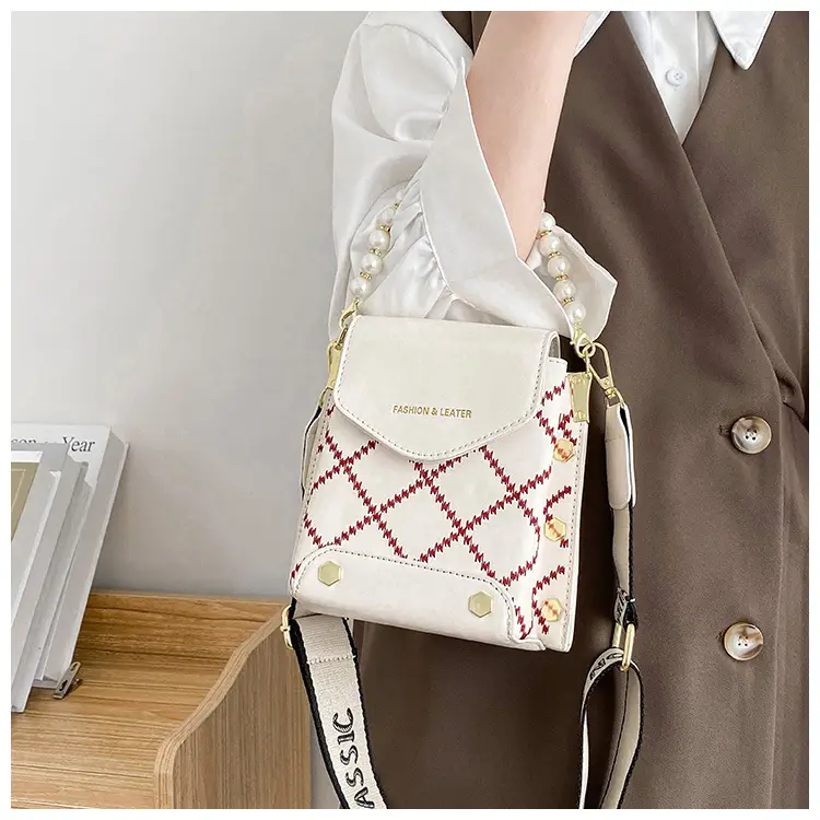 Women's Pearl Crossbody Bag Cream White 2024 — feature 36