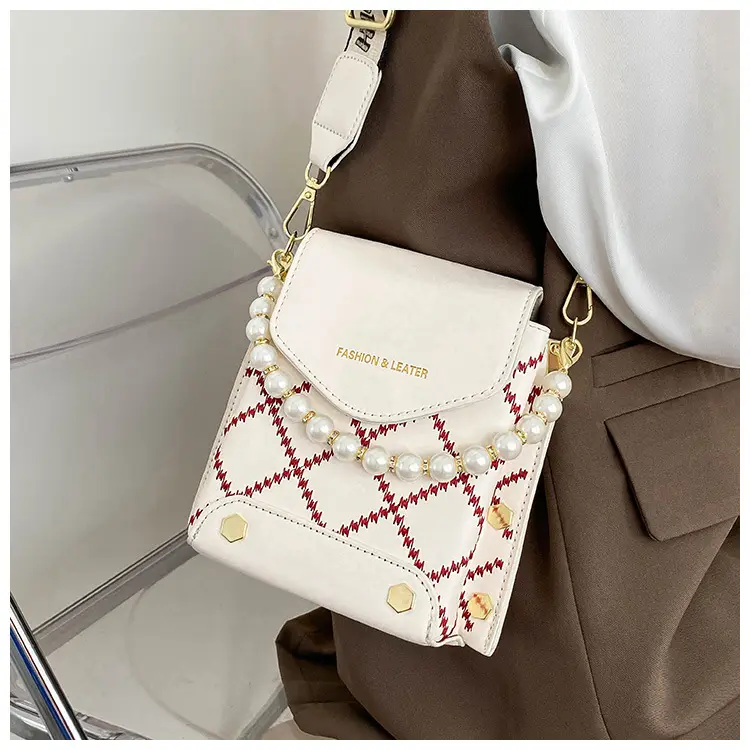 Women's Pearl Crossbody Bag Cream White 2024 — feature 37