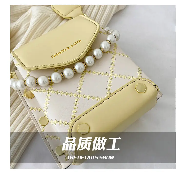 Women's Pearl Crossbody Bag Cream White 2024 — feature 4