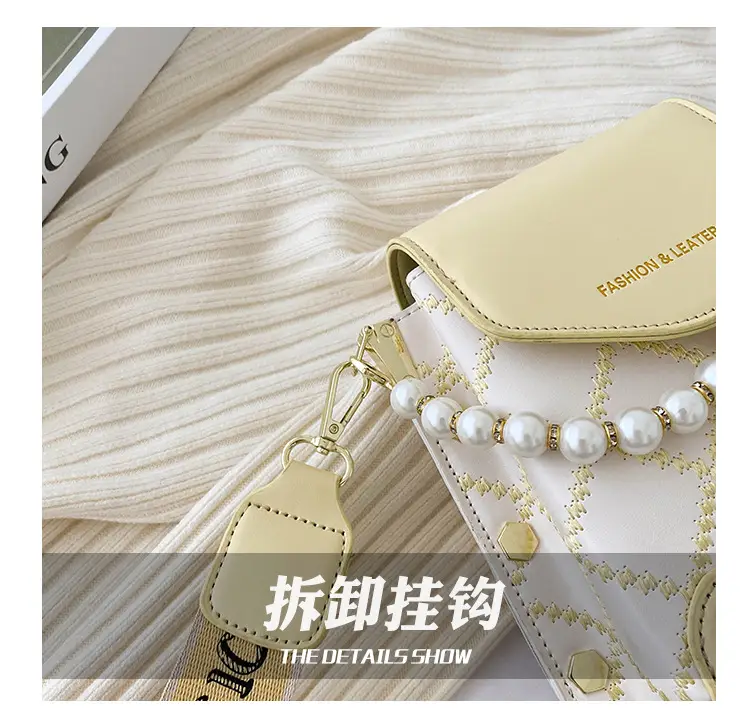 Women's Pearl Crossbody Bag Cream White 2024 — feature 7