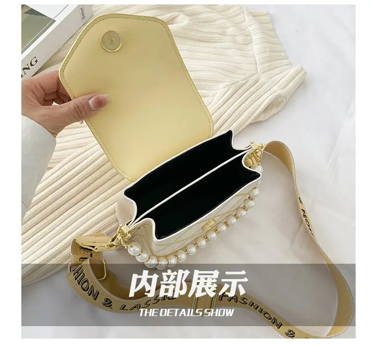 Women's Pearl Crossbody Bag Cream White 2024 — feature 9
