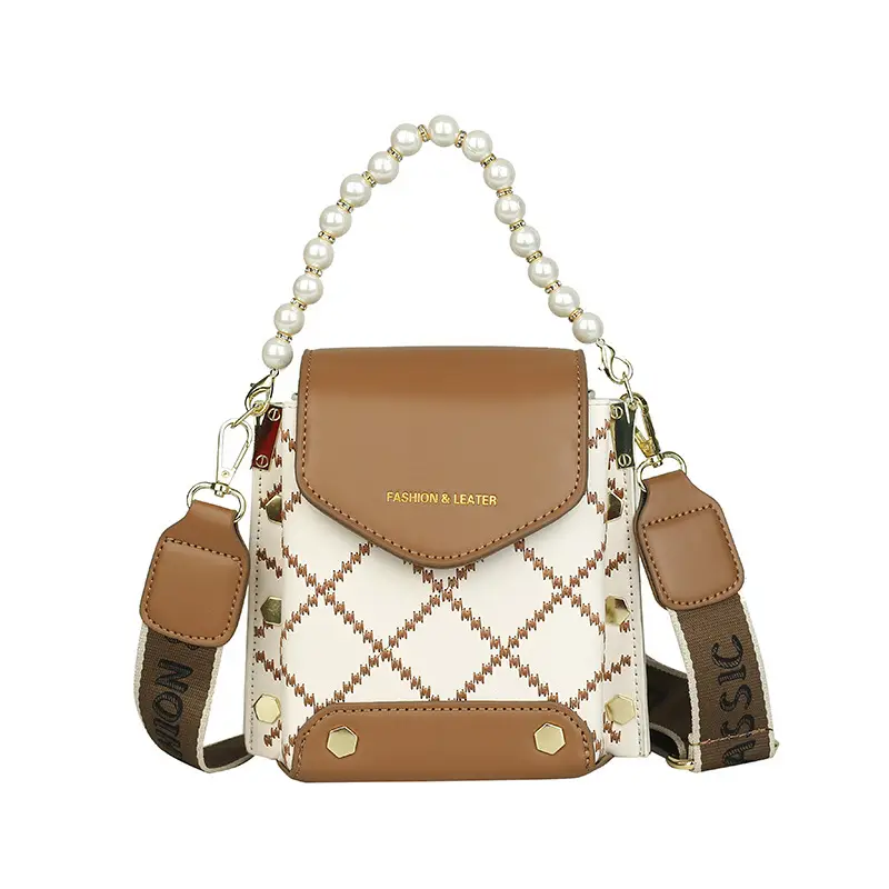 Women's Pearl Crossbody Bag Cream White 2024 - Image 6