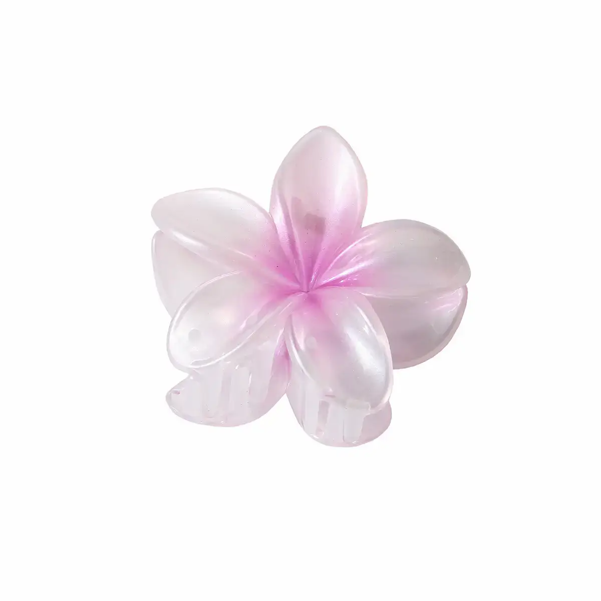 Large Pearlescent Flower Hair Clips Gradient Colors - Image 6