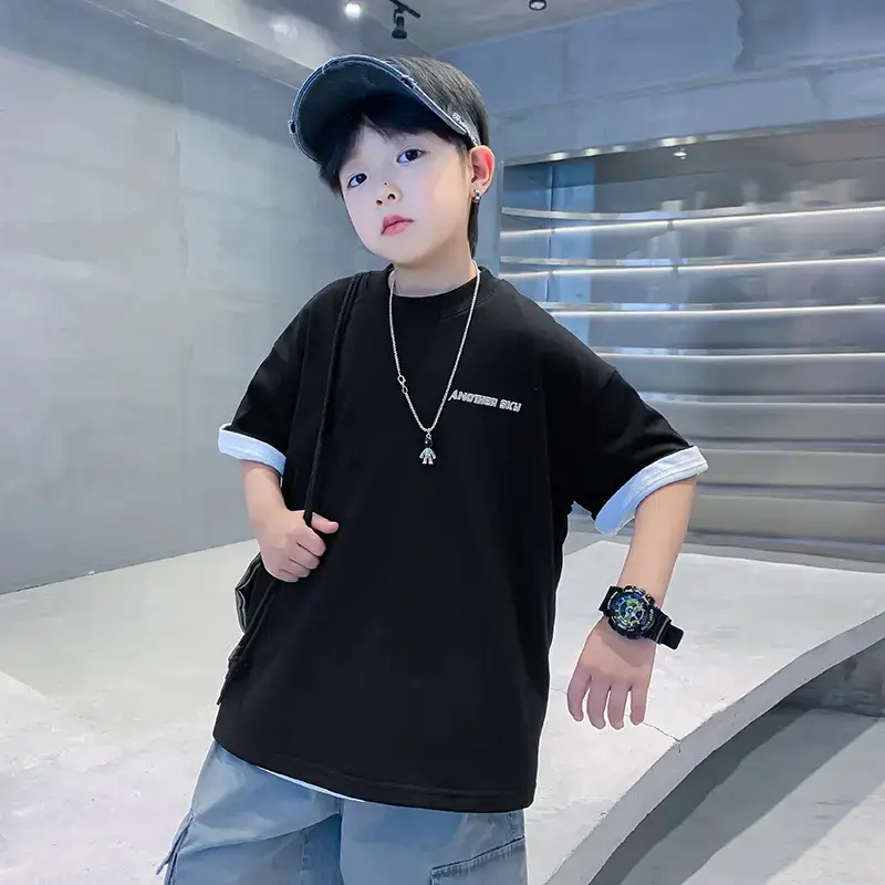 Boys Green Cotton Short Sleeve T-Shirt 2024 - Image 5