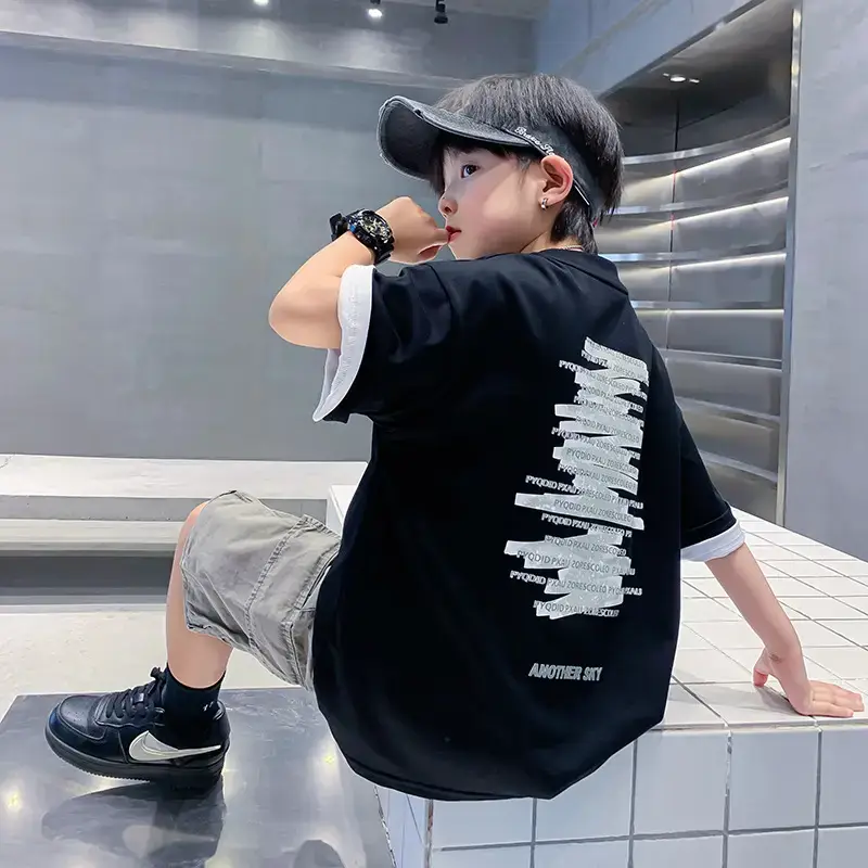 Boys Green Cotton Short Sleeve T-Shirt 2024 - Image 6