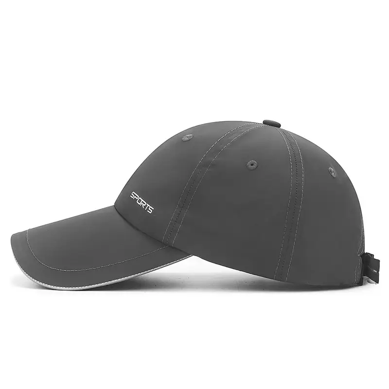 Men Black Sports Cap with Reflective 3.5CM Brim