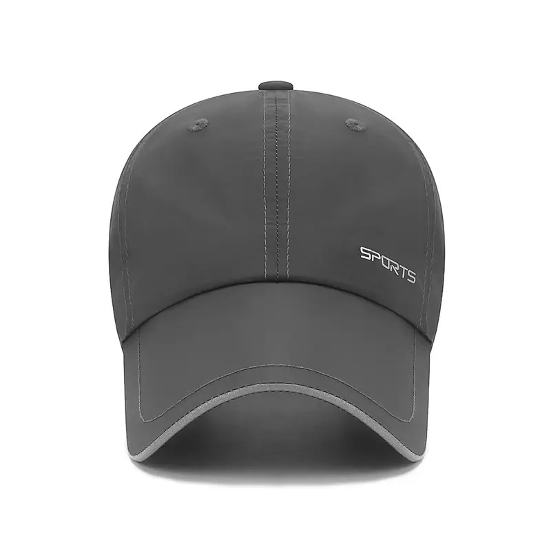 Men Black Sports Cap with Reflective 3.5CM Brim
