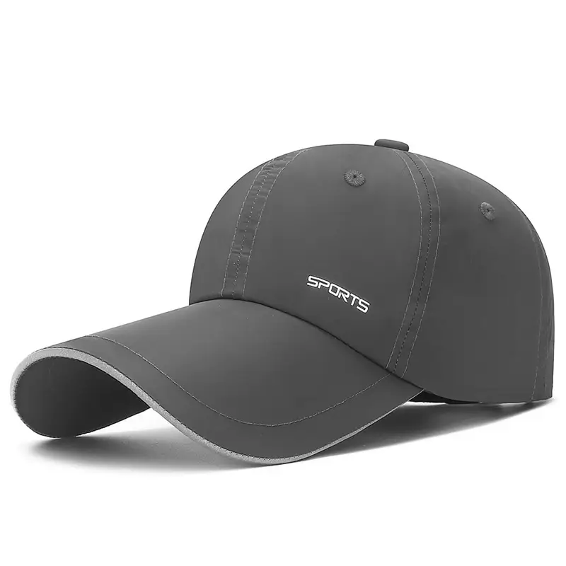 Men Black Sports Cap with Reflective 3.5CM Brim
