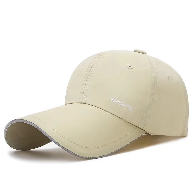 Men Black Sports Cap with Reflective 3.5CM Brim