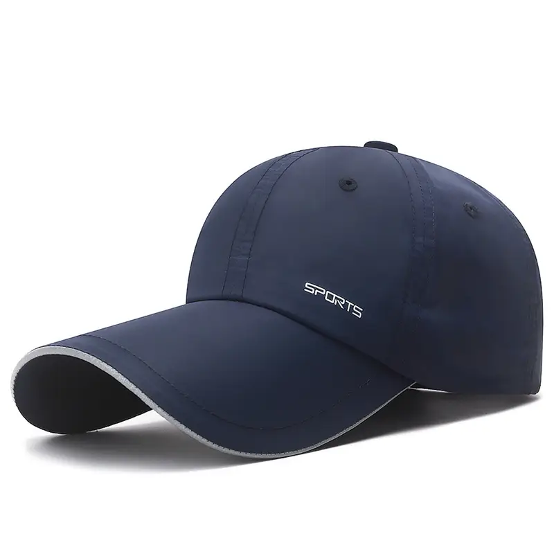 Men Black Sports Cap with Reflective 3.5CM Brim
