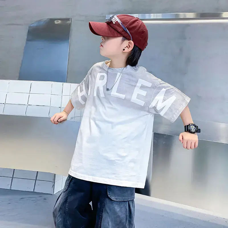 Boys Gradient Cotton T-Shirt 2024 New - Image 5