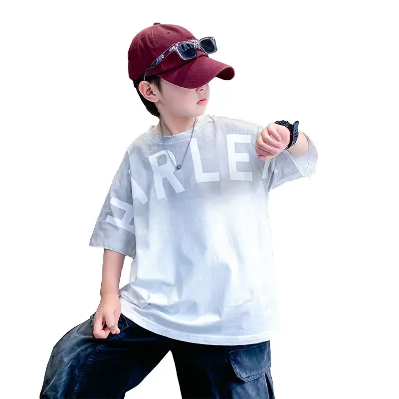 Boys Gradient Cotton T-Shirt 2024 New - Image 6
