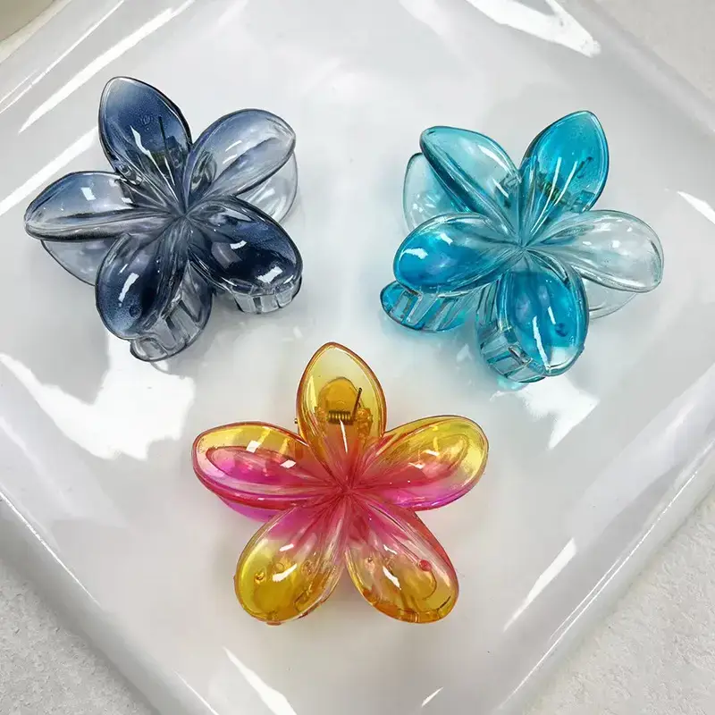 Gradient Egg Flower Light Clamp Seaside Holiday Bauhinia Flower Hair Clip — feature 8