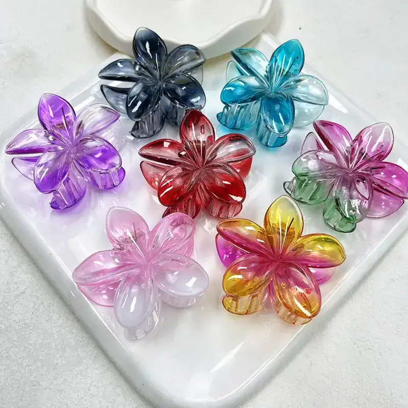 Gradient Egg Flower Light Clamp Seaside Holiday Bauhinia Flower Hair Clip — feature 9