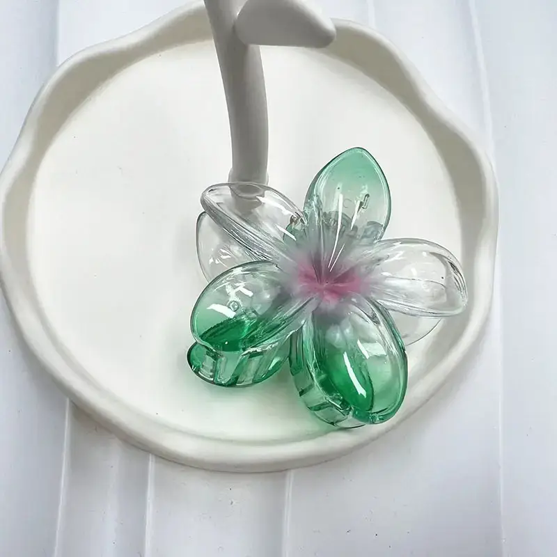 Gradient Egg Flower Light Clamp Seaside Holiday Bauhinia Flower Hair Clip - Image 10