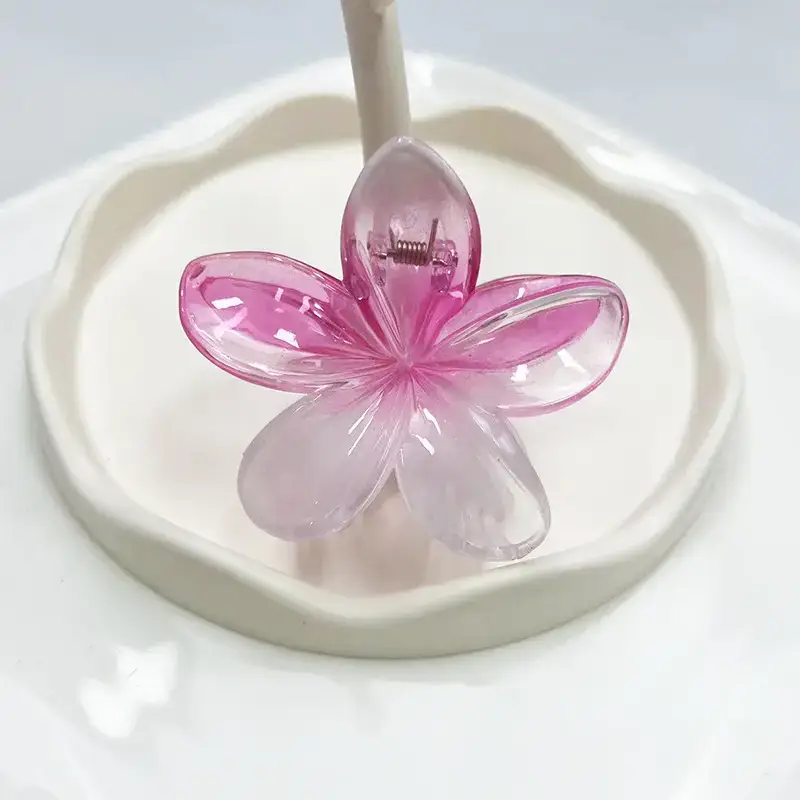 Gradient Egg Flower Light Clamp Seaside Holiday Bauhinia Flower Hair Clip - Image 2