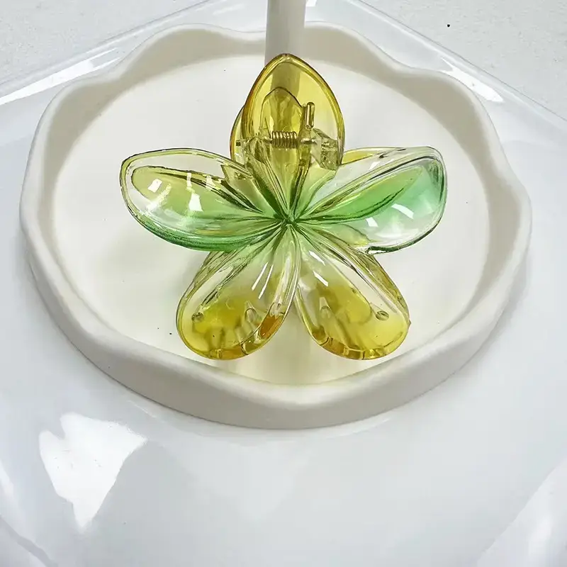 Gradient Egg Flower Light Clamp Seaside Holiday Bauhinia Flower Hair Clip - Image 3