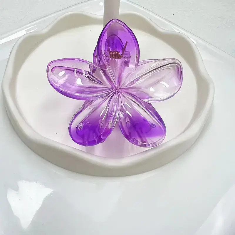 Gradient Egg Flower Light Clamp Seaside Holiday Bauhinia Flower Hair Clip - Image 4