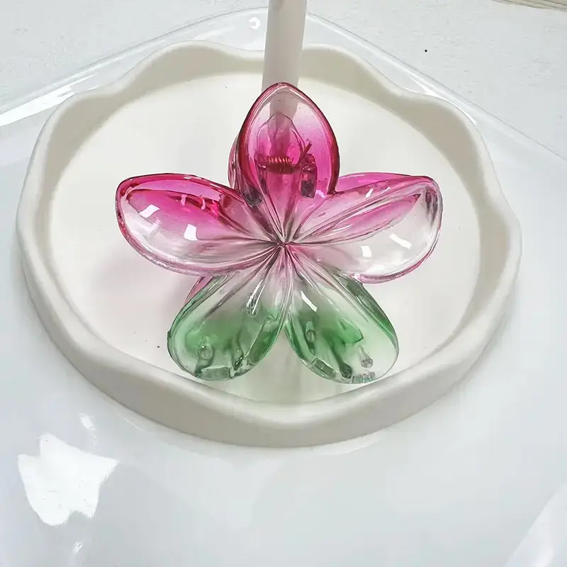 Gradient Egg Flower Light Clamp Seaside Holiday Bauhinia Flower Hair Clip - Image 5
