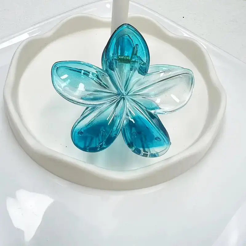 Gradient Egg Flower Light Clamp Seaside Holiday Bauhinia Flower Hair Clip - Image 7