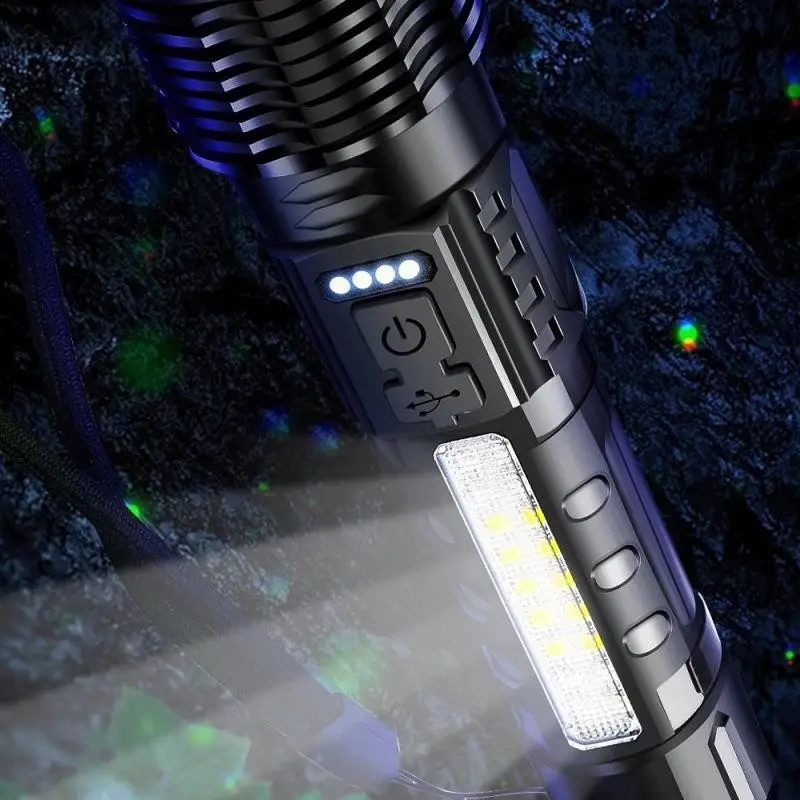 USB Rechargeable White Laser Flashlight for Outdoor Use
