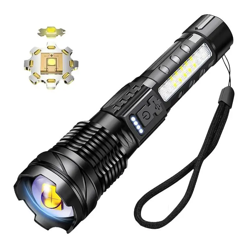 USB Rechargeable White Laser Flashlight for Outdoor Use