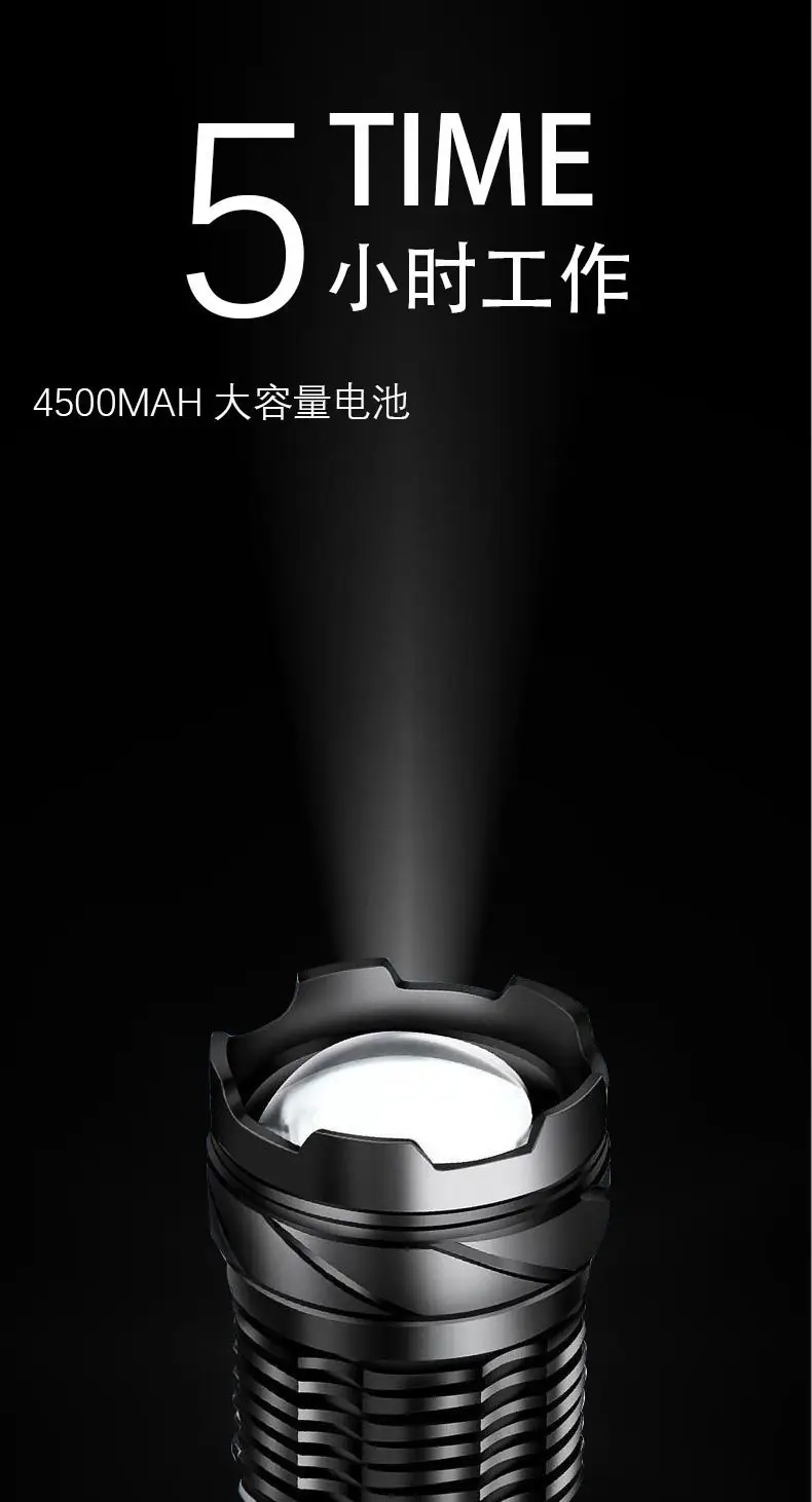 USB Rechargeable White Laser Flashlight for Outdoor Use — feature 1