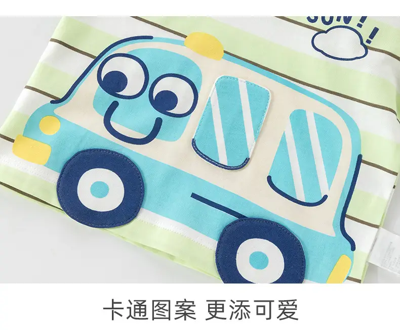 Baby T-shirt Summer Cotton Striped Blue Cartoon — feature 8