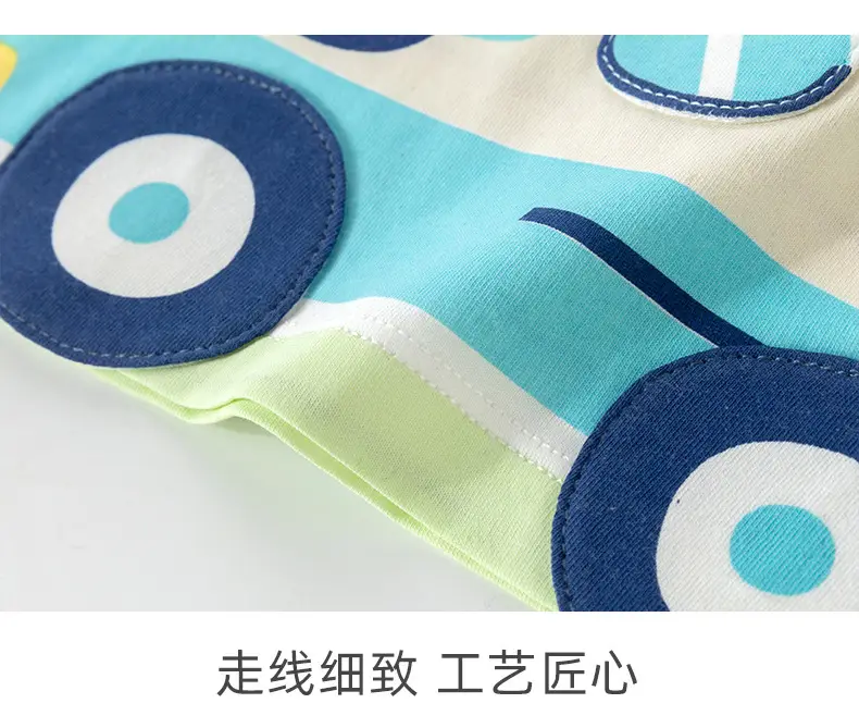 Baby T-shirt Summer Cotton Striped Blue Cartoon — feature 9