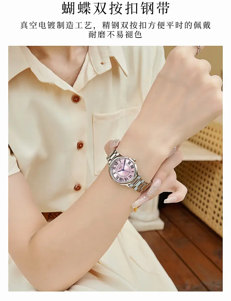 Goldie Women's Stainless Steel Roman Numeral Watch — feature 9