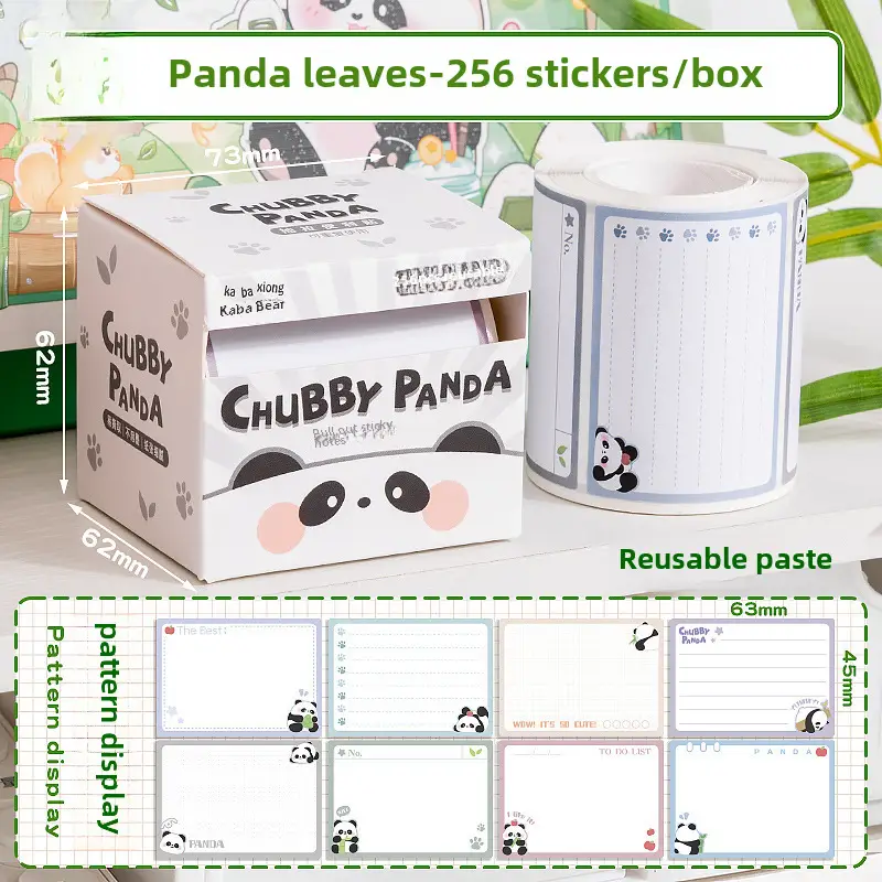 Kaba Bear Pull-out Post-it Sticker High Color Value Wrong Note Sticker Student Full Adhesive Index Label Sticker