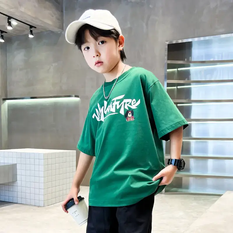 New Boys Cartoon Printed T-Shirt White Summer 2024 - Image 6