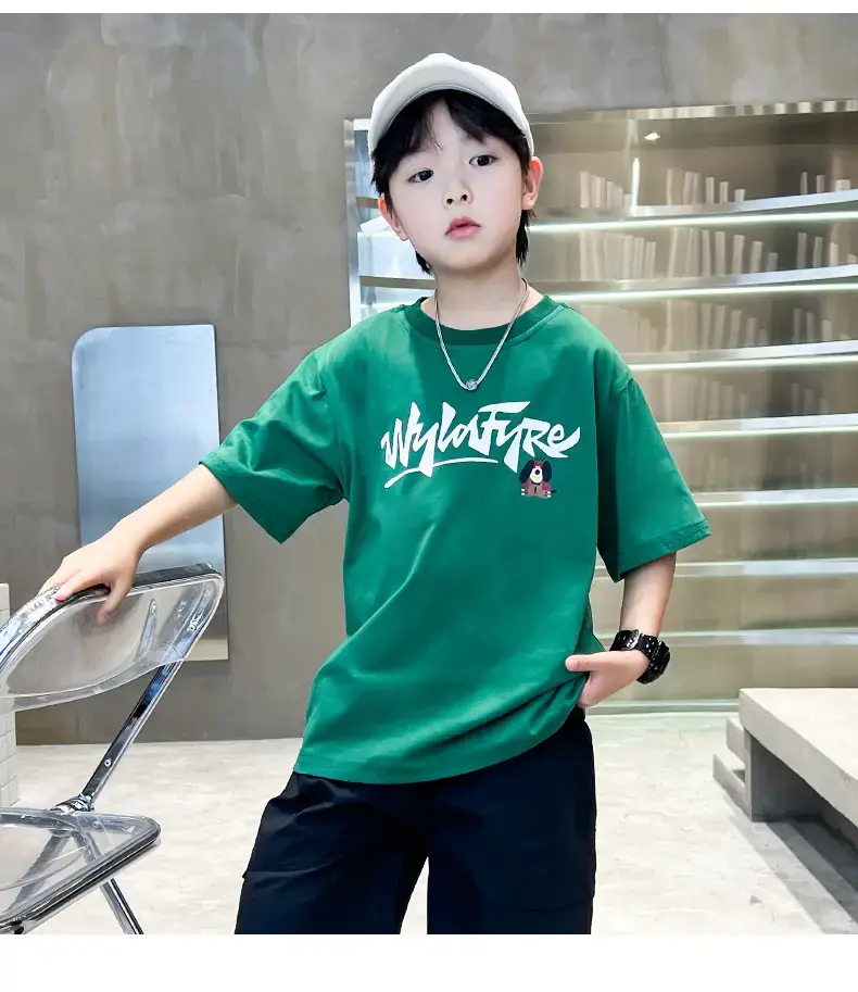 New Boys Cartoon Printed T-Shirt White Summer 2024 — feature 10