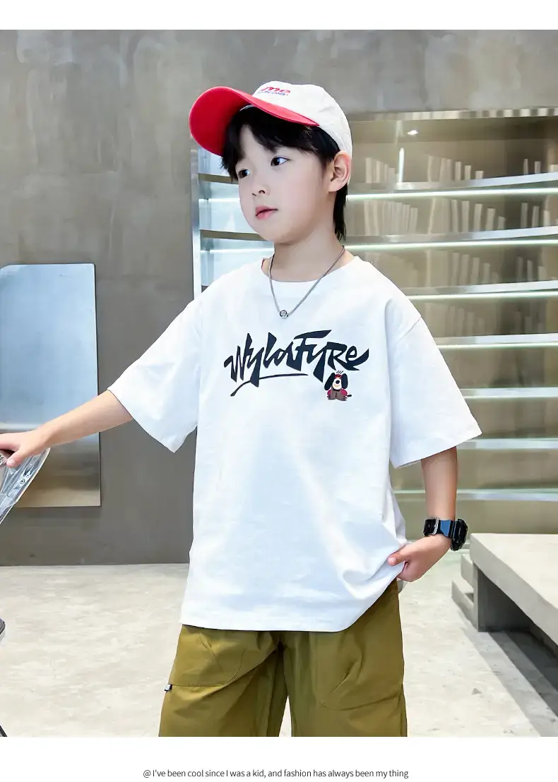 New Boys Cartoon Printed T-Shirt White Summer 2024 — feature 21