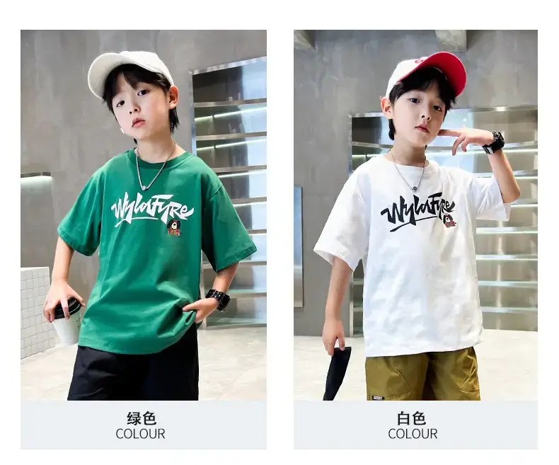 New Boys Cartoon Printed T-Shirt White Summer 2024 — feature 4