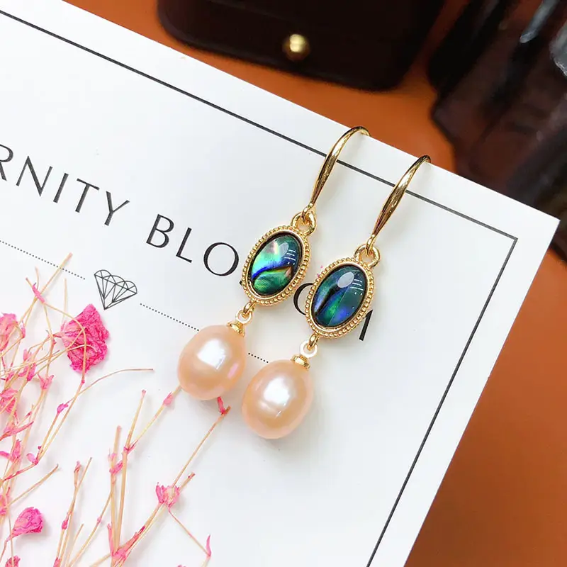 Pearl & Rainbow Pearl Earrings for Women - Image 2