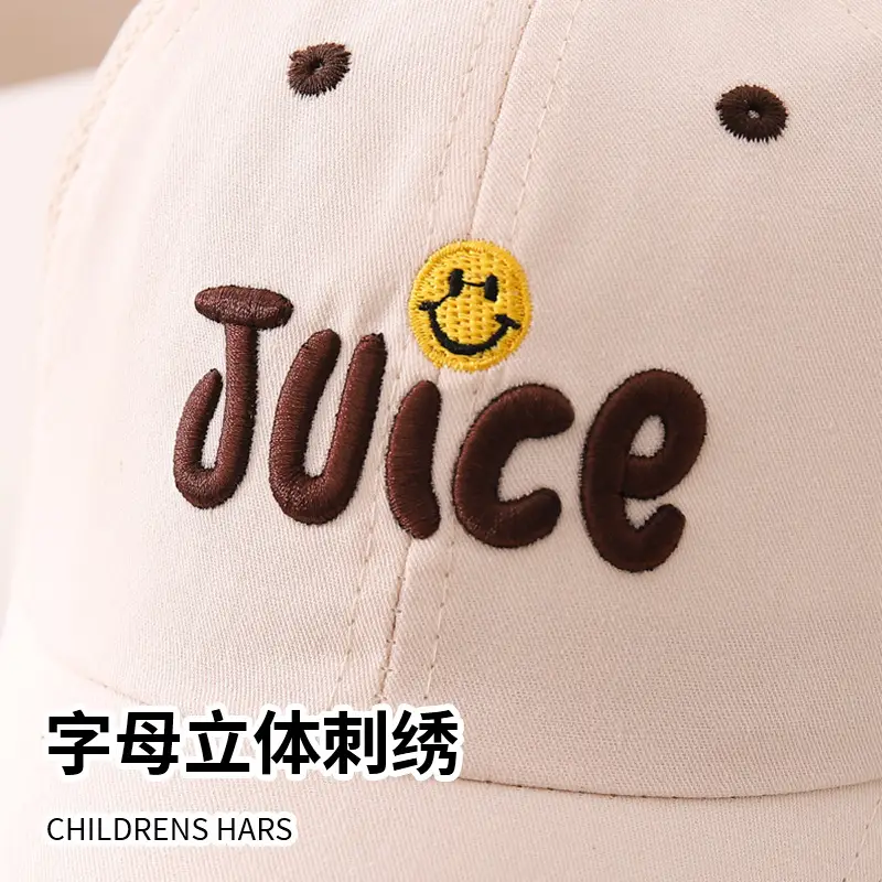 Kids Black Juice Embroidered Baseball Cap - Image 9