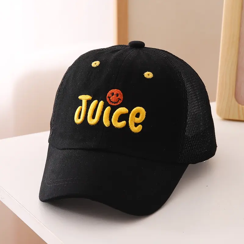 Kids Black Juice Embroidered Baseball Cap - Image 2