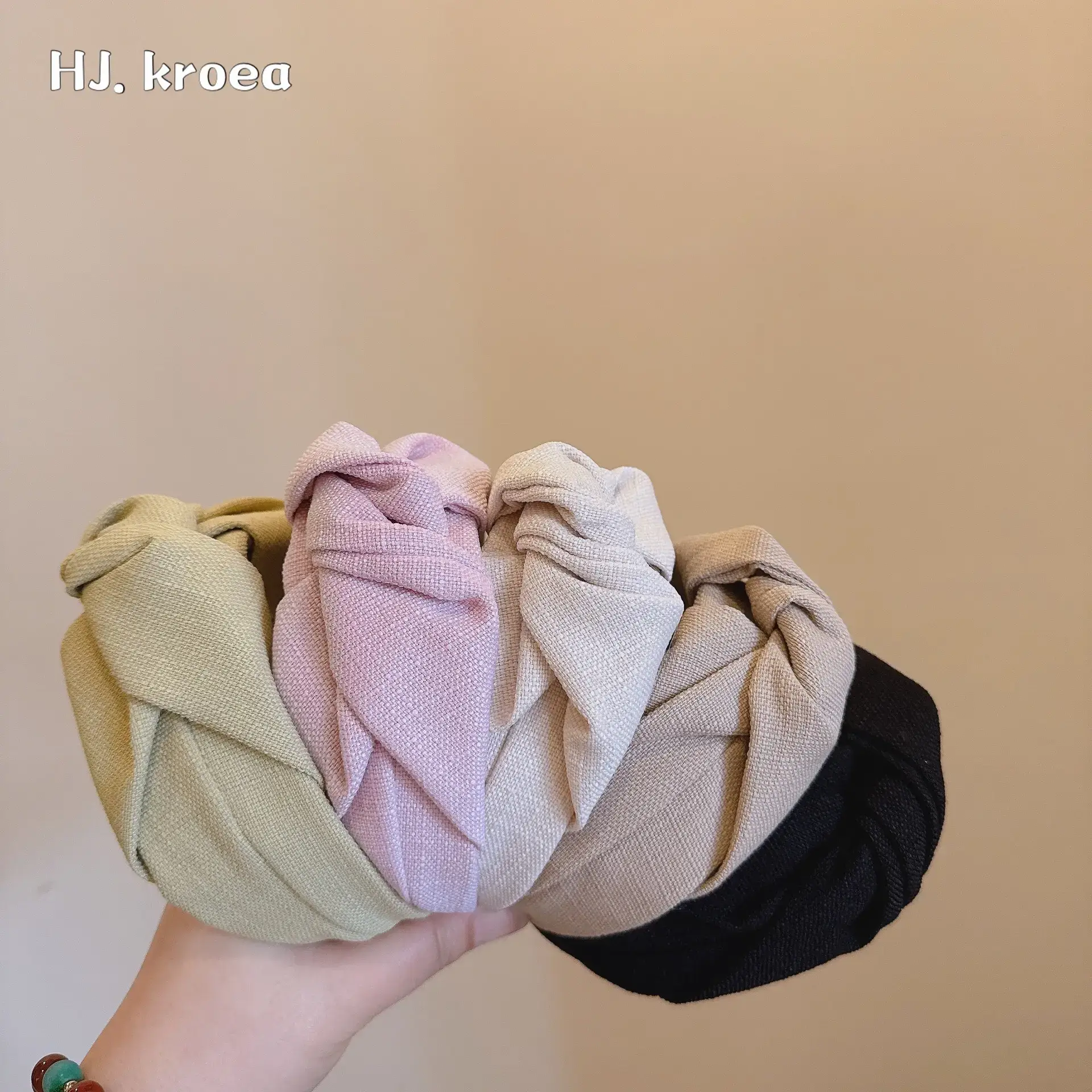 Pink Textured Twist Headband for Women - Image 4