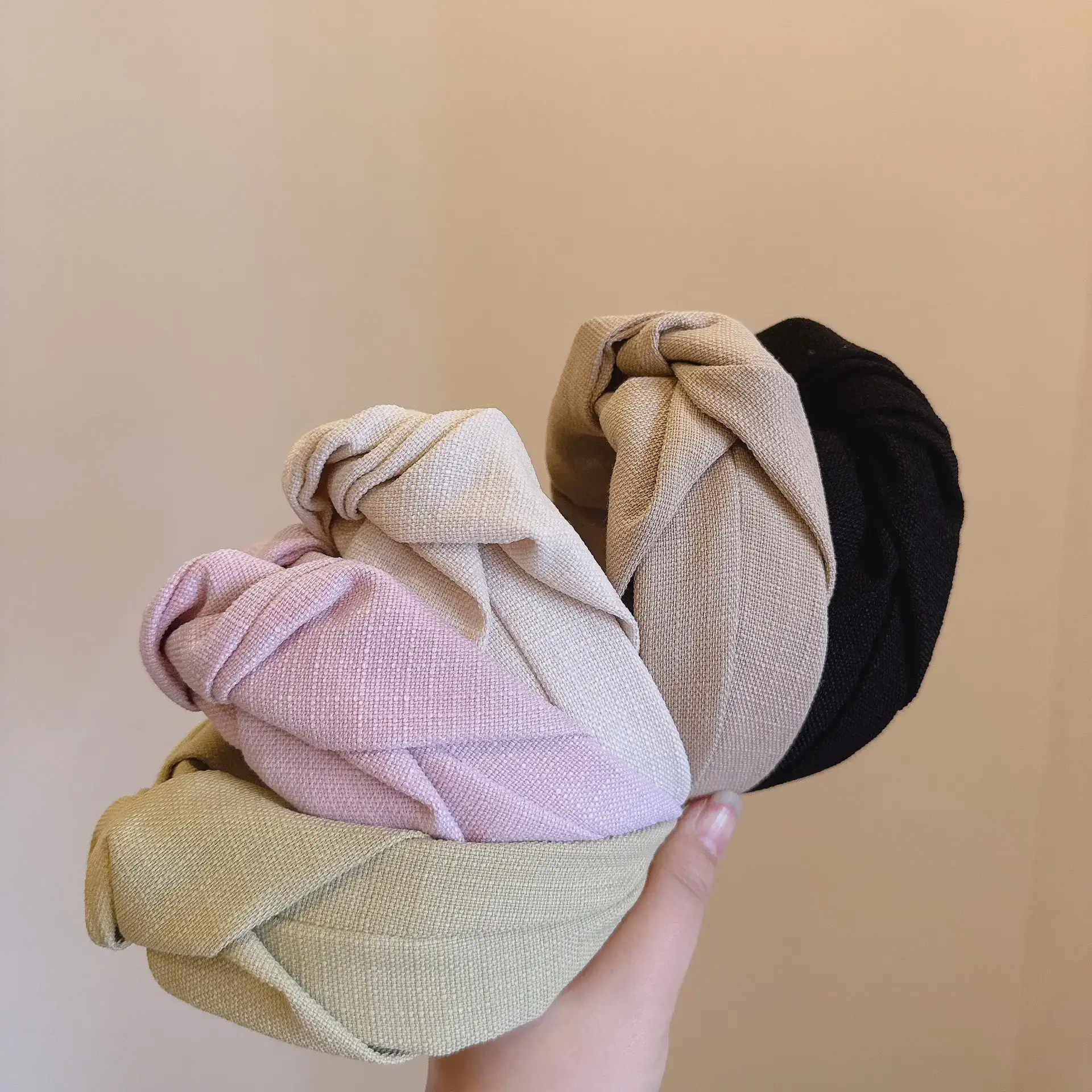 Pink Textured Twist Headband for Women — feature 19