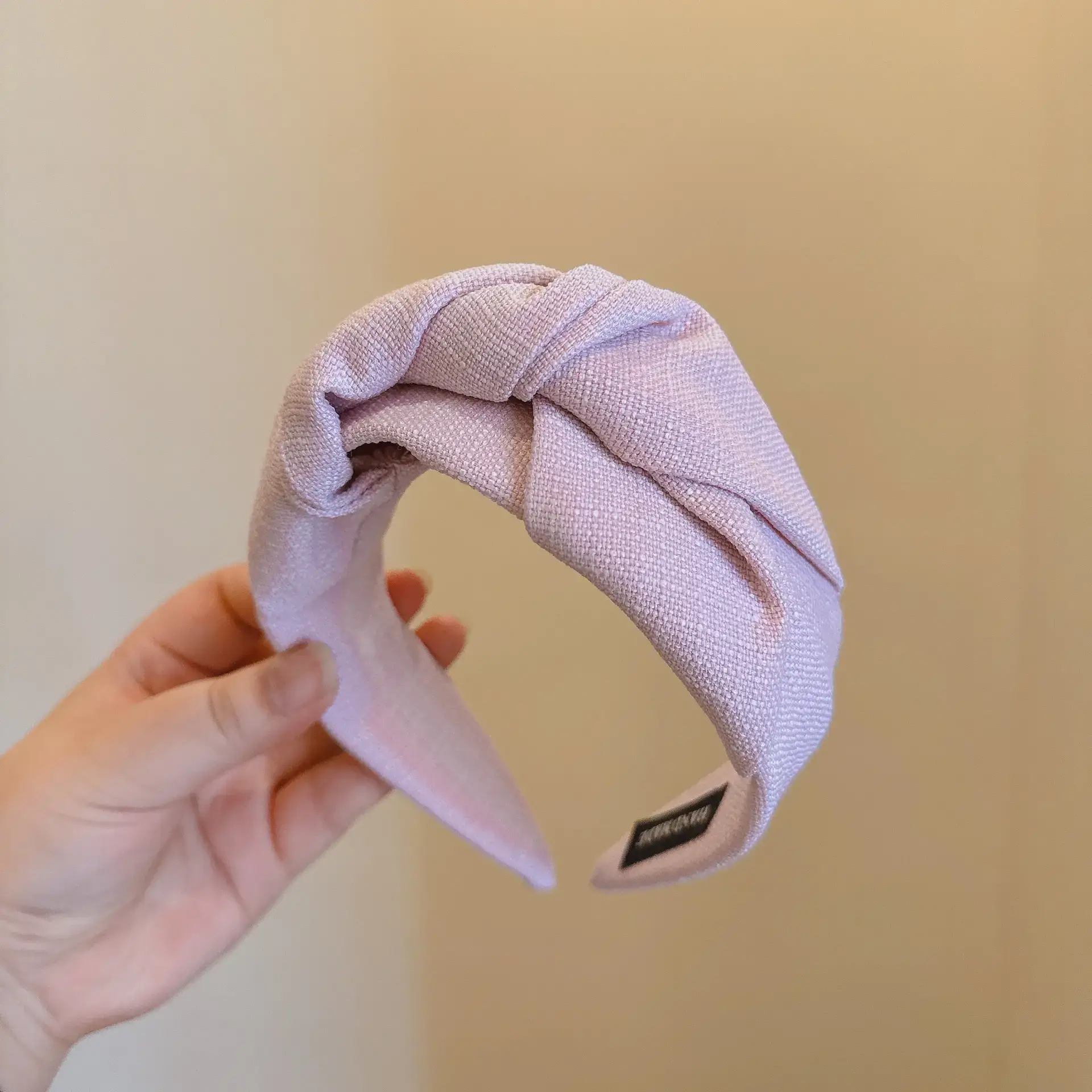 Pink Textured Twist Headband for Women - Image 2