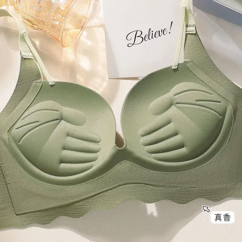 Traceless Palm Cup Women's Small Chest Large Bra - Image 8