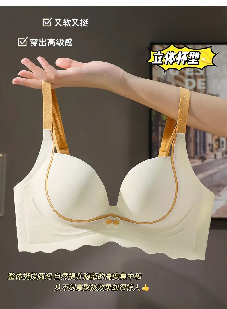 Traceless Palm Cup Women's Small Chest Large Bra — feature 11