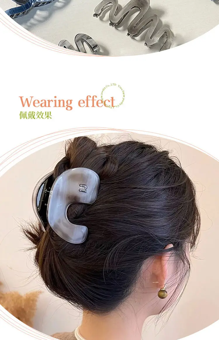 2024 New Acetic Acid Grab Clip Large Hair Accessories Bow Hairpin — feature 6
