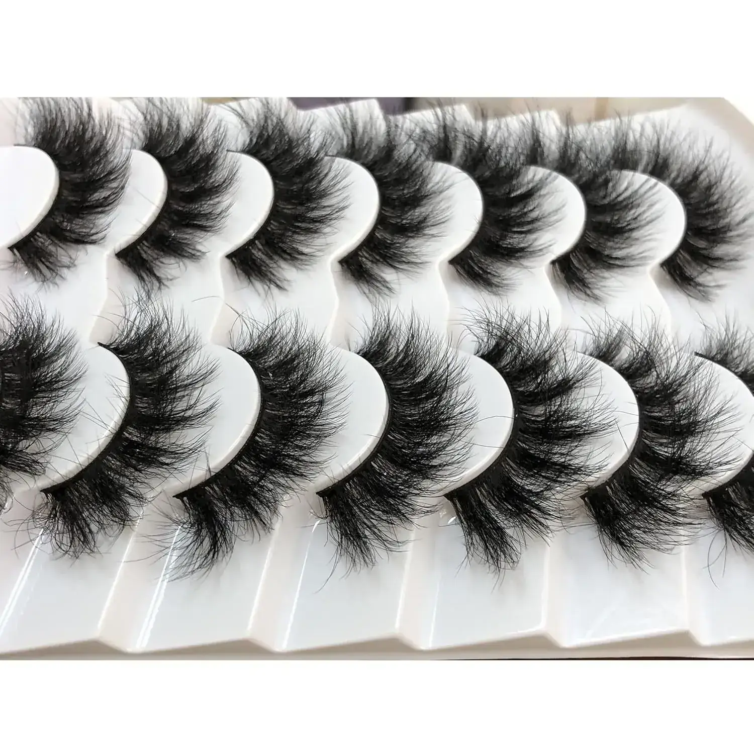 8D Curls False Eyelashes Cat Eye Style Pair - Image 2