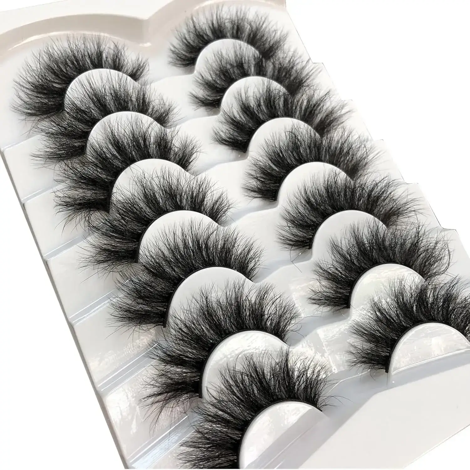8D Curls False Eyelashes Cat Eye Style Pair - Image 5